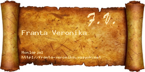 Franta Veronika névjegykártya